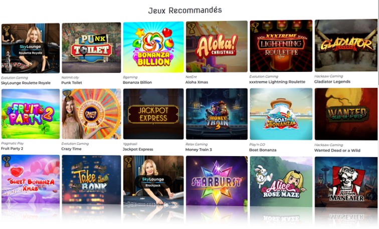 Les jeux recommandés