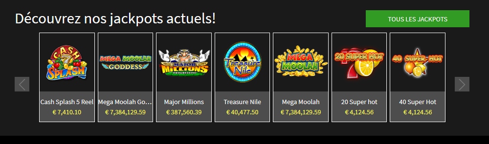 De gros Jackpots
