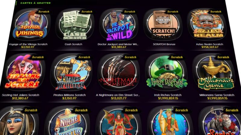Les jeux de grattage des casinos en ligne